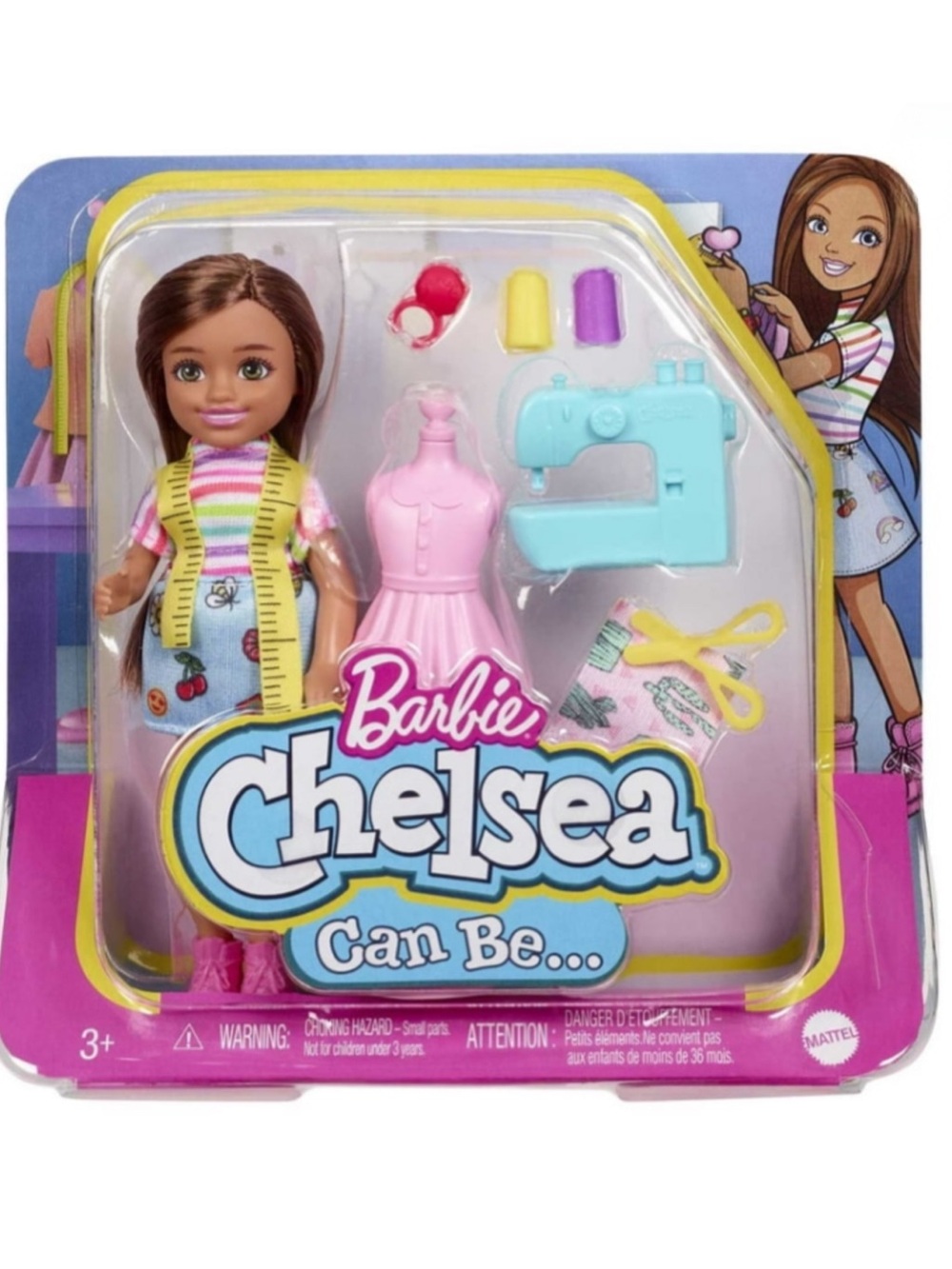 Barbie Chelsea Can Be Fashion Designer with Aqua Sewing Machine and accessories